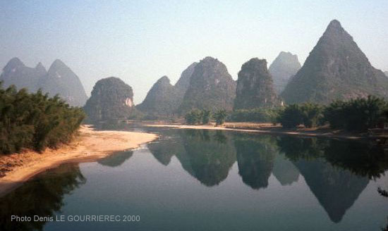 Yangshuo river reflection