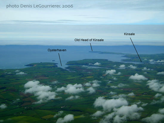 aerial view coastline kinsale