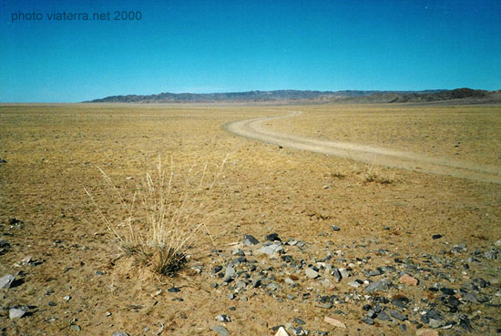 mongolia piste dirt road gobi desert