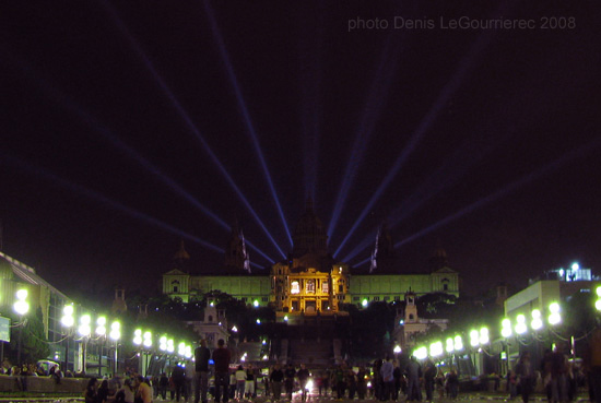 plaza espanya at night