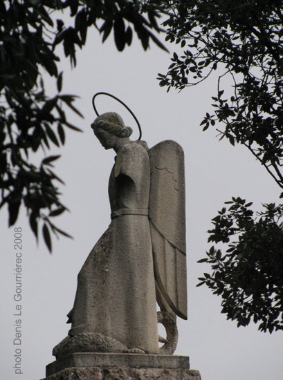 montserrat monastery angel statue