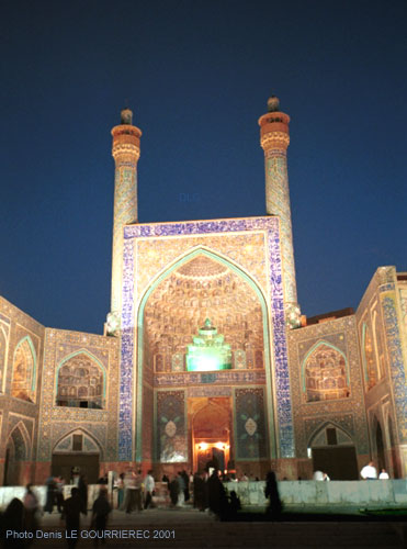 isfahan mosque night photo