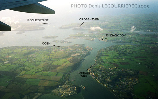 cork harbour from the plane