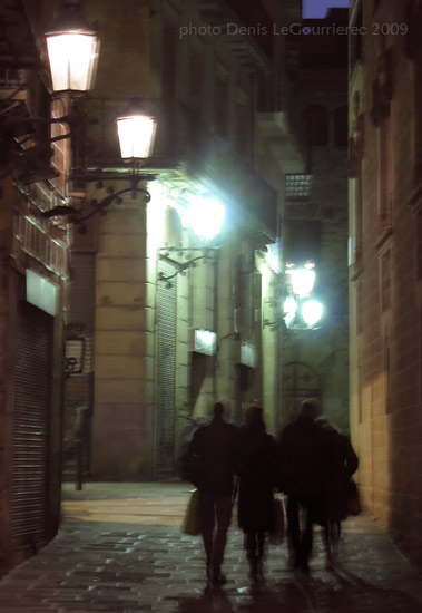 barcelona carrer noche