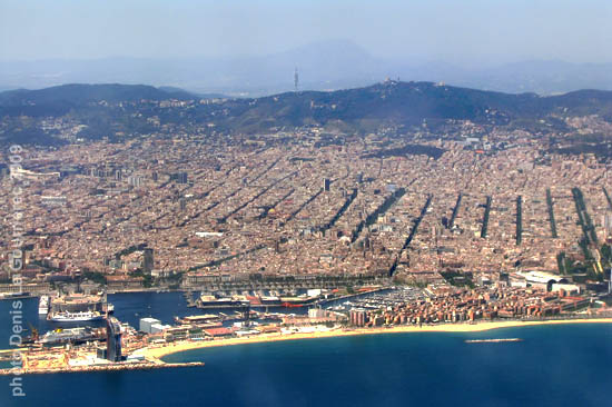 Barcelona from the plane