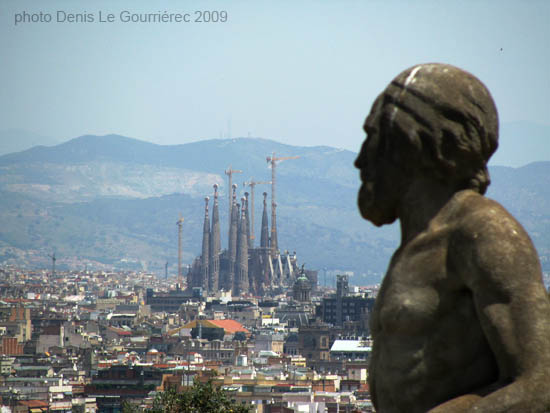 sagrada familia from montjuic