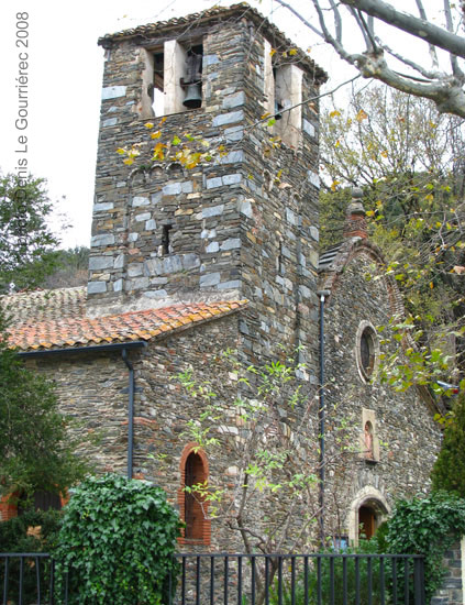 montseny village stone church