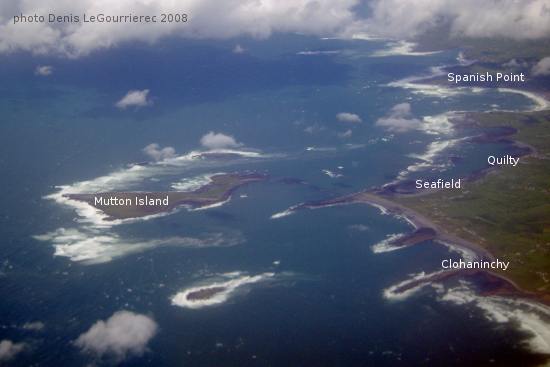 aerial view of county clare coast