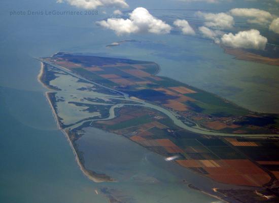 river delta aerial photo