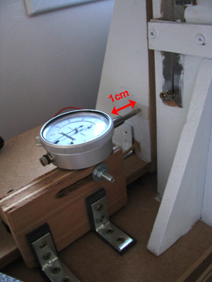 foucault tester with dial indicator